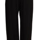 GF Ferre Black High Waist Straight Long Dress Trouser Pants
