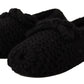 Dolce & Gabbana Black Slip On Ballerina Flats Wool Knit Shoes