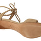Maria Christina Beige Suede Leather Ankle Strap Pumps Shoes