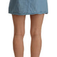 Comme Des Fuckdown Blue High Waist A-line Mini Polyester Skirt