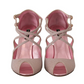 Dolce & Gabbana Pink Glittered Strappy Heels Sandals Shoes