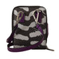 Dolce & Gabbana Black Tiger Leather Mini Bifold Sling Purse Wallet