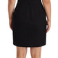 Dolce & Gabbana Black Button Crystal Sleeveless Sheath Dress