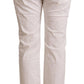 L'Autre Chose White Cotton Mid Waist Cropped Denim Jeans