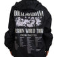 Dolce & Gabbana Black Printed Nylon Hooded Bomber Jacket