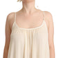 Off White Spaghetti Strap Floor Length Dress