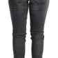 Acht Gray Washed Cotton Slim Fit Low Waist Women Denim Trouser Jeans