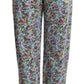 Dolce & Gabbana Blue Floral Print High Waist Denim Tapered Jeans
