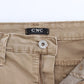 Costume National Beige Straight Leg Denim Pants Stretch Jeans