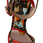 Dolce & Gabbana Multicolor Brocade Platform Heels Sandals Shoes
