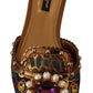 Dolce & Gabbana Multicolor Floral Embellished Slides Flats Shoes