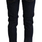 Acht Blue Cotton Low Waist Slim Fit Denim Women Trouser Jeans
