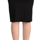 GF Ferre Black Pencil Knee Length Straight Skirt