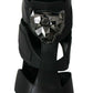 Philipp Plein Black Leather High Heels Bat Stiletto Shoes