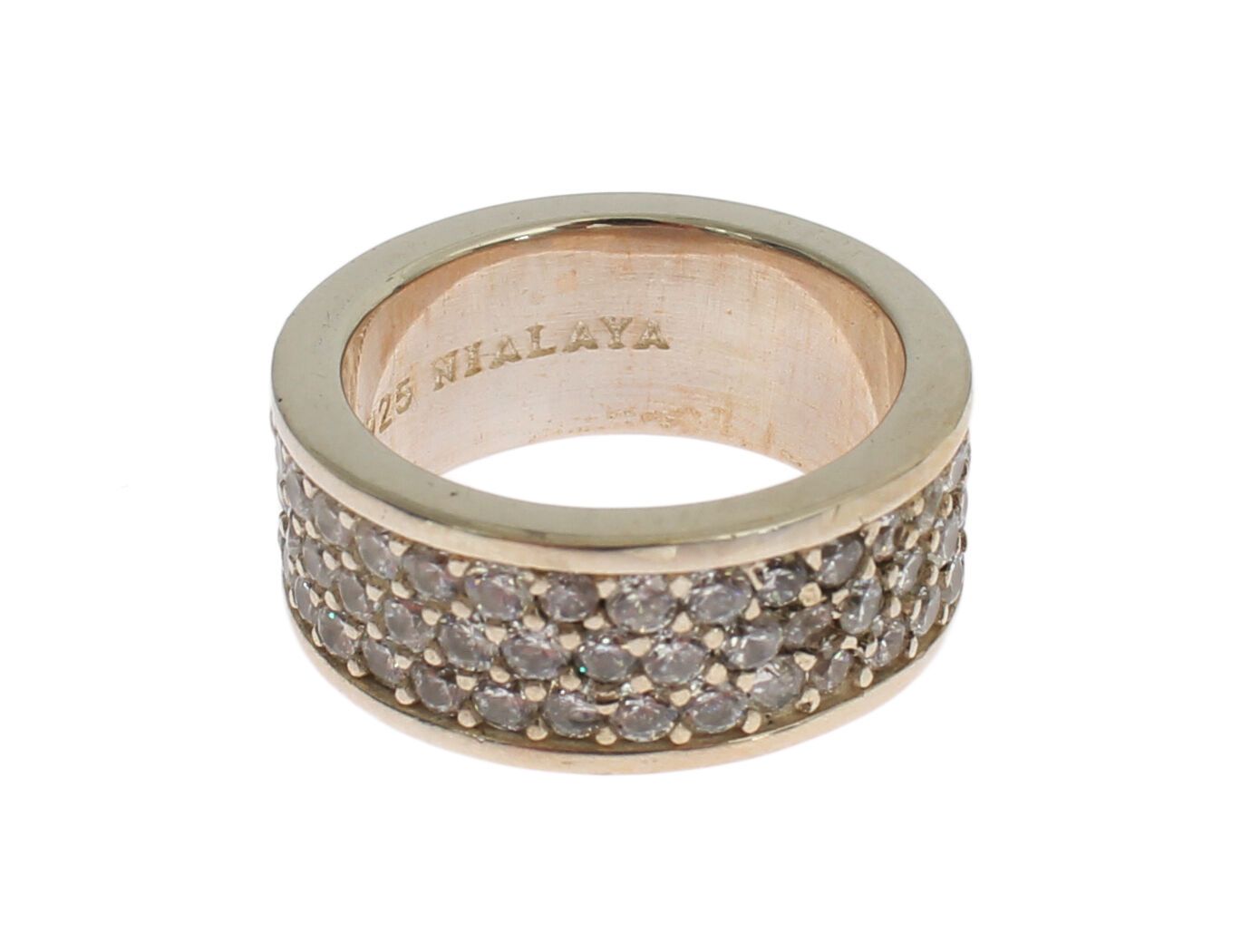 Nialaya Silver Womens CZ 925 Sterling Ring