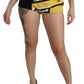Dolce & Gabbana Yellow Black Cotton Jewelled Hot Pants Shorts