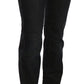 John Galliano Black Mid Waist Slim Fit Corduroy Denim Casual Pants