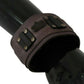 Scervino Street Brown Leather Branded Wide Buckle Closure Bracelet