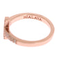 Nialaya Pink Gold 925 Silver Womens Cross CZ Ring