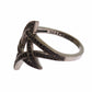 Nialaya Black CZ Rhodium 925 Silver Womens Ring