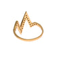 Nialaya Gold 925 Silver Womens Clear CZ 18K Ring