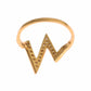 Nialaya Gold 925 Silver Womens Clear CZ 18K Ring