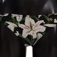 Dolce & Gabbana Bikini Bottom Black Lily Print Swimsuit Swimwear