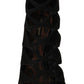 Dolce & Gabbana Black Suede Ankle Strap Sandals Boots Shoes