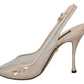Dolce & Gabbana Slingback PVC Beige Clear High Heels Shoes