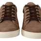 Dolce & Gabbana Brown Suede Leather Sneakers Shoes