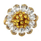 Dolce & Gabbana Gold Brass Yellow Crystal Flower Ring