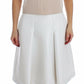 Koonhor White Pleated Bottom Tank Sheath Transparent Dress
