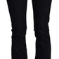 John Galliano Black Mid Waist Cotton Women Denim Flared Jeans