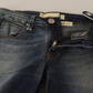 Acht Blue Washed Cotton Low Waist Skinny Denim Women Trouser Jeans