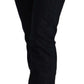 John Galliano Black Mid Waist Cotton Women Denim Flared Jeans