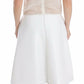 Koonhor White Pleated Bottom Tank Sheath Transparent Dress