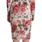 Dolce & Gabbana White Floral Lace Long Sleeves Sheath Dress