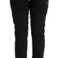 CYCLE Black Cotton Distressed Low Waist Slim Fit Denim Jeans