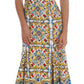 Dolce & Gabbana White Majoilca Sleeveless Sheath A-line Dress