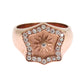 Nialaya Pink Gold 925 Silver Authentic Clear Ring