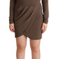 Patrizia Pepe Brown Acetate Long Sleeves Turtle Neck Sheath Dress