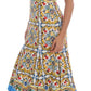 Dolce & Gabbana White Majoilca Sleeveless Sheath A-line Dress