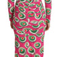 Dolce & Gabbana Pink Silk Cup Cake Sheath Stretch  Dress