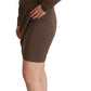 Patrizia Pepe Brown Acetate Long Sleeves Turtle Neck Sheath Dress