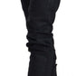 Acht Black Cotton Low Waist Slim Fit Denim Jeans