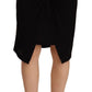 PLEIN SUD Black High Waist Pencil Knee Length Viscose Skirt