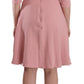 Dolce & Gabbana Pink 3/4 Sleeves Viscose Blend A-line Dress
