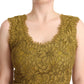 Dolce & Gabbana Brown Floral Lace Maxi Floor Length Dress