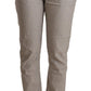CYCLE Light Gray Linen Blend Mid Waist Tapered Pants