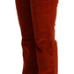 GF Ferre Red Cotton Low Waist Straight Casual Jeans